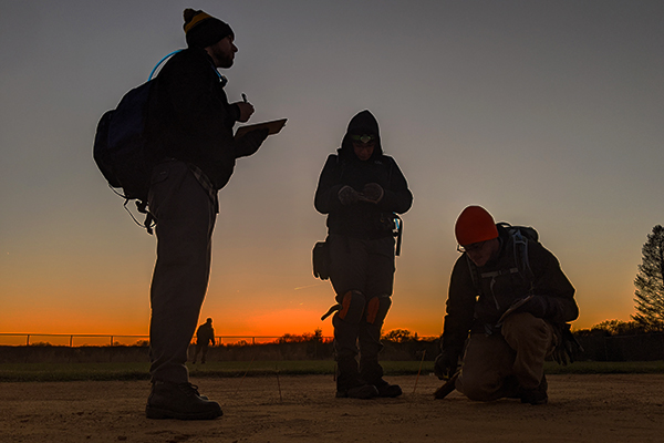 Tracking at sunset